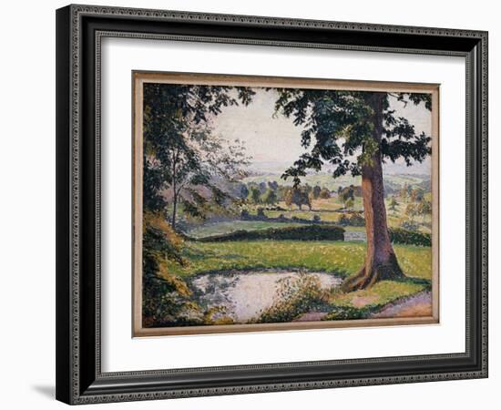 Gunville Pond, Sedgeville, 1916 (Oil on Canvas)-Lucien Pissarro-Framed Giclee Print