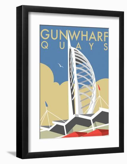 Gunwharf Quays (V2) - Dave Thompson Contemporary Travel Print-Dave Thompson-Framed Art Print