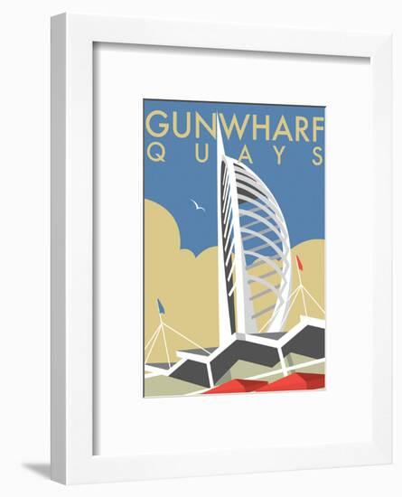 Gunwharf Quays (V2) - Dave Thompson Contemporary Travel Print-Dave Thompson-Framed Art Print