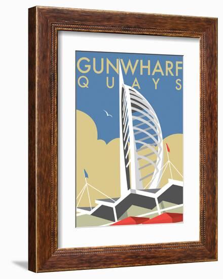 Gunwharf Quays (V2) - Dave Thompson Contemporary Travel Print-Dave Thompson-Framed Art Print