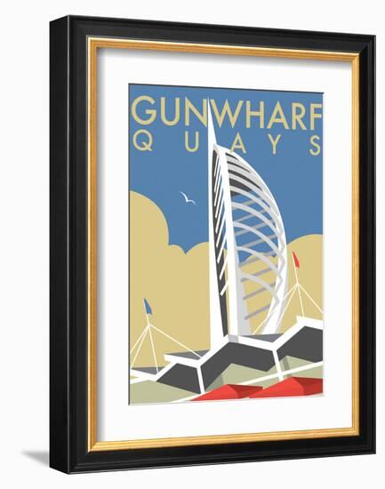 Gunwharf Quays (V2) - Dave Thompson Contemporary Travel Print-Dave Thompson-Framed Art Print