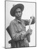 Gurkha Demonstrating the Use of Knives-Jack Birns-Mounted Photographic Print