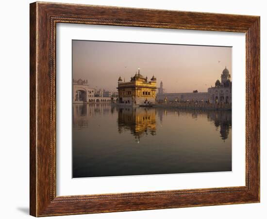 Guru's Bridge over the Pool of Nectar, Leading to the Golden Temple of Amritsar, Punjab, India-Jeremy Bright-Framed Photographic Print