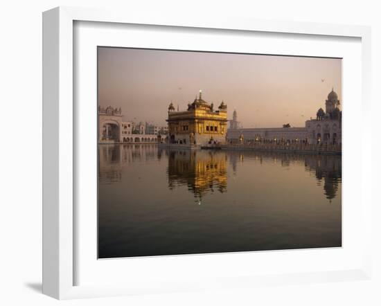 Guru's Bridge over the Pool of Nectar, Leading to the Golden Temple of Amritsar, Punjab, India-Jeremy Bright-Framed Photographic Print