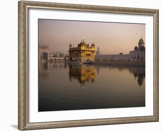 Guru's Bridge over the Pool of Nectar, Leading to the Golden Temple of Amritsar, Punjab, India-Jeremy Bright-Framed Photographic Print