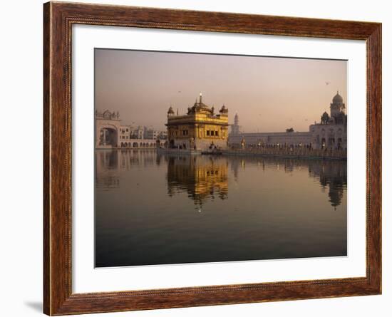 Guru's Bridge over the Pool of Nectar, Leading to the Golden Temple of Amritsar, Punjab, India-Jeremy Bright-Framed Photographic Print