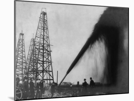 Gusher in a Port Arthur, Texas Oil Well in 1901-null-Mounted Art Print