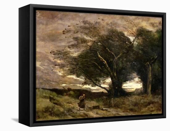 Gust of Wind, 1866-Jean-Baptiste-Camille Corot-Framed Premier Image Canvas