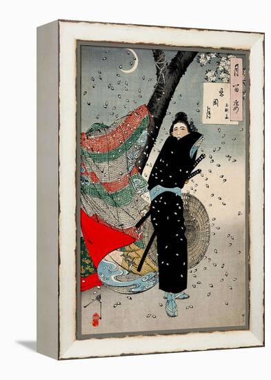 Gust of Wind, One Hundred Aspects of the Moon-Yoshitoshi Tsukioka-Framed Premier Image Canvas