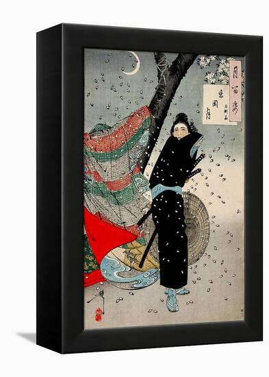 Gust of Wind, One Hundred Aspects of the Moon-Yoshitoshi Tsukioka-Framed Premier Image Canvas