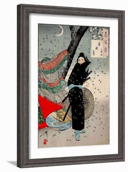 Gust of Wind, One Hundred Aspects of the Moon-Yoshitoshi Tsukioka-Framed Giclee Print