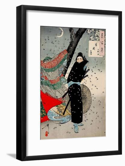 Gust of Wind, One Hundred Aspects of the Moon-Yoshitoshi Tsukioka-Framed Giclee Print