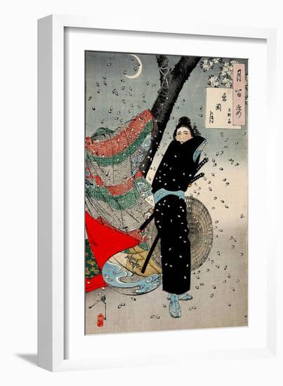 Gust of Wind, One Hundred Aspects of the Moon-Yoshitoshi Tsukioka-Framed Giclee Print