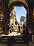 At the Entrance to the Temple Mount, Jerusalem-Gustav Bauernfeind-Framed Premier Image Canvas