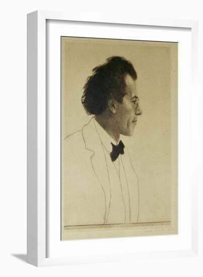 Gustav Mahler (1860-1911), composer and conductor.-Emil Orlik-Framed Giclee Print