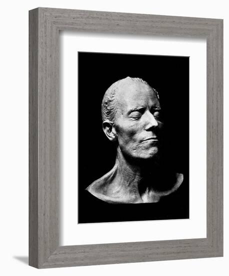 Gustav Mahler's Death Mask, 1911 (Plaster) (B/W Photo)-Austrian-Framed Giclee Print