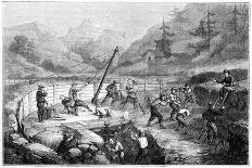 Hydraulic Mining, California, 1859-Gustave Adolphe Chassevent-Bacques-Mounted Giclee Print