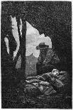 Jean Valjean Watching over Cosette Asleep, Illustration from 'Les Miserables' by Victor Hugo-Gustave Brion-Giclee Print