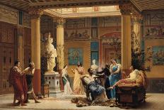 Rehearsal of Joueur De Flûte and La Femme De Diomède in the Atrium of Prince Napoleon's Pompeian-Gustave Clarence Rodolphe Boulanger-Premier Image Canvas