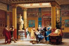 Rehearsal of Joueur De Flûte and La Femme De Diomède in the Atrium of Prince Napoleon's Pompeian-Gustave Clarence Rodolphe Boulanger-Premier Image Canvas