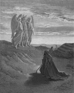 Three Angels Appear to Abraham and Inform Him of God's Intentions by Gustave Dor?