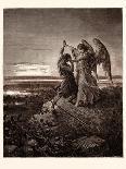 Jacob Wrestling with the Angel-Gustave Dore-Giclee Print