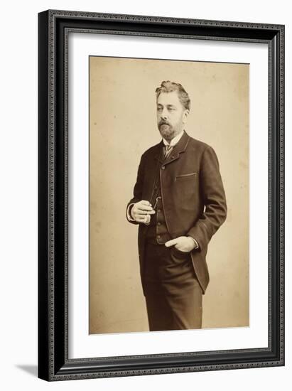 Gustave Eiffel, debout, coupé au milieu des genoux, lorgnons à la main-Bosch E. Van-Framed Giclee Print