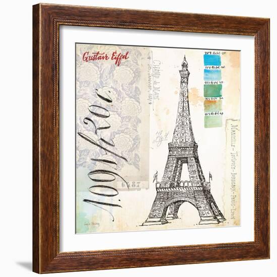 Gustave Eiffel Sketchbook-Angela Staehling-Framed Art Print