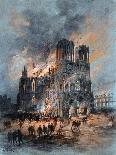 The Burning Reims Cathedral-Gustave Fraipont-Giclee Print