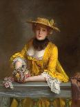 An Elegant Lady with Pearls-Gustave Jacquet-Giclee Print