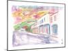 Gustavia St Barts Street Scene At Sunset-M. Bleichner-Mounted Art Print