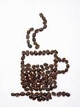 Outline of a Cup of Coffee in Coffee Beans-Gustavo Andrade-Photographic Print