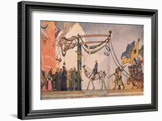 Gustavus Vasa Enters Stockholm-Carl Larsson-Framed Art Print