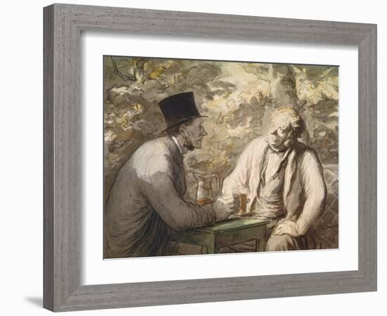 Gute Freunde-Honoré Daumier-Framed Giclee Print