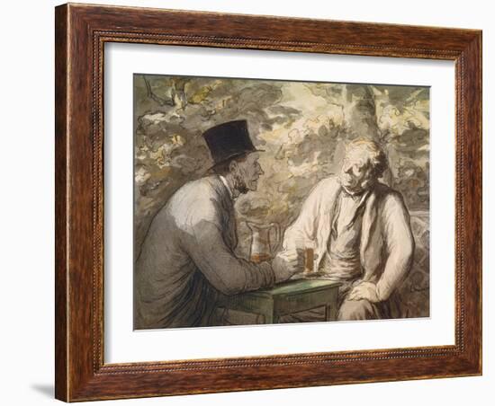 Gute Freunde-Honoré Daumier-Framed Giclee Print