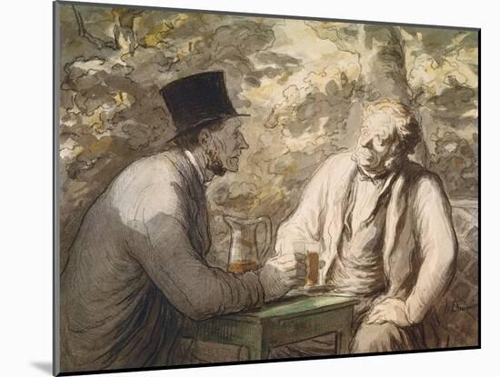 Gute Freunde-Honoré Daumier-Mounted Giclee Print