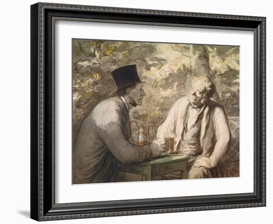 Gute Freunde-Honoré Daumier-Framed Giclee Print