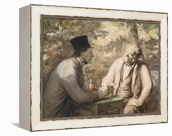 Gute Freunde-Honoré Daumier-Framed Premier Image Canvas