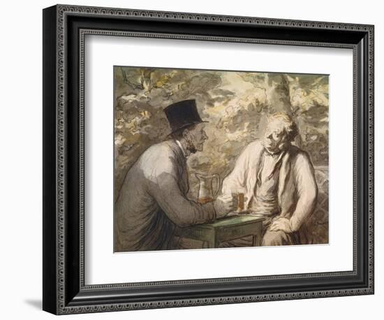 Gute Freunde-Honoré Daumier-Framed Giclee Print