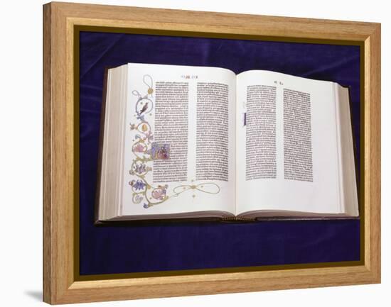 Gutenberg Bible: Book of Daniel-null-Framed Premier Image Canvas