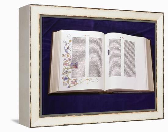 Gutenberg Bible: Book of Daniel-null-Framed Premier Image Canvas