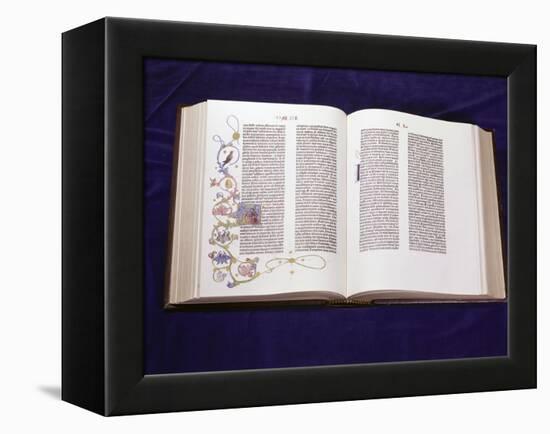 Gutenberg Bible: Book of Daniel-null-Framed Premier Image Canvas