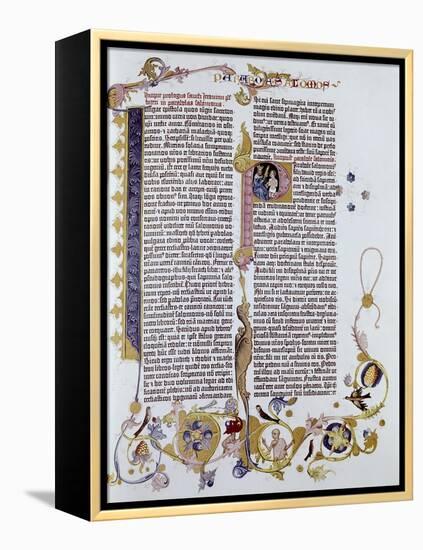 Gutenberg Bible-Johann Gutenberg-Framed Premier Image Canvas