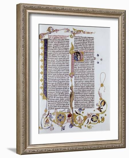 Gutenberg Bible-Johann Gutenberg-Framed Giclee Print