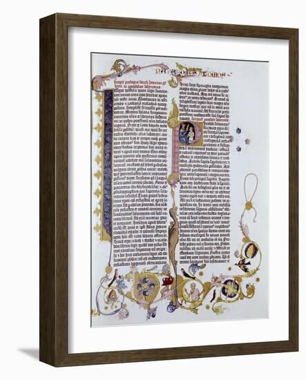 Gutenberg Bible-Johann Gutenberg-Framed Giclee Print