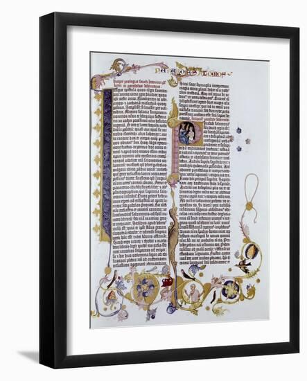 Gutenberg Bible-Johann Gutenberg-Framed Giclee Print