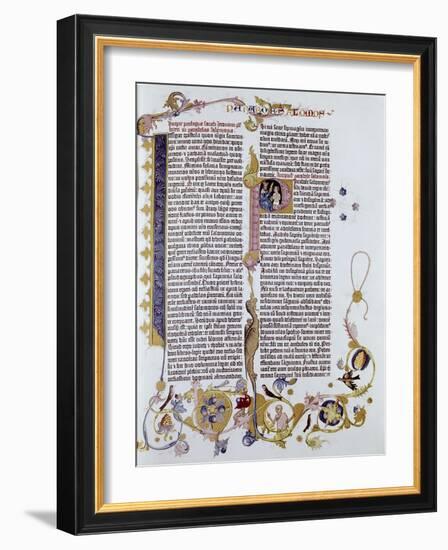 Gutenberg Bible-Johann Gutenberg-Framed Giclee Print