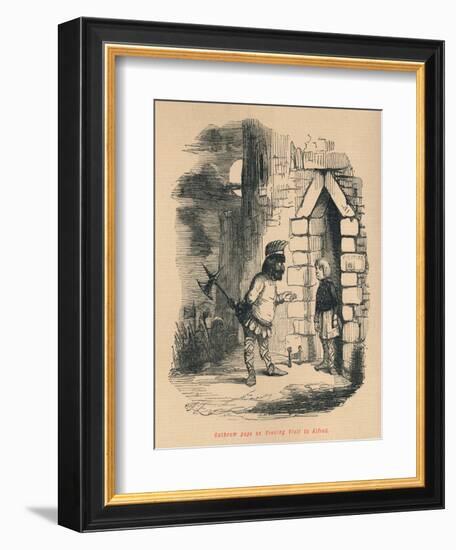 'Guthrum pays an Evening Visit to Alfred', c1860, (c1860)-John Leech-Framed Giclee Print