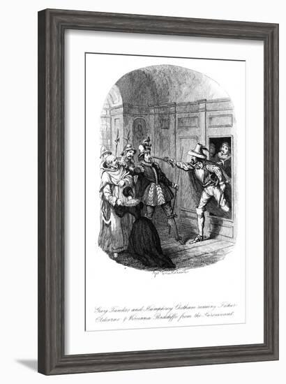 Guy Fawkes and Humphrey Chetham, 1605-George Cruikshank-Framed Giclee Print