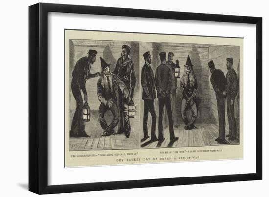 Guy Fawkes Day on Board a Man-Of-War-Joseph Nash-Framed Giclee Print